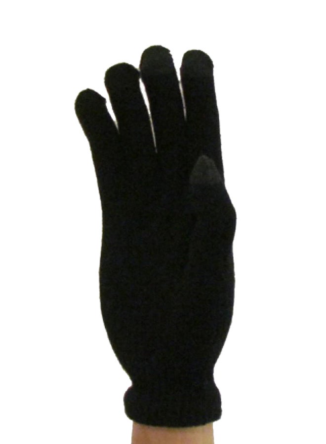 iGLOVE Interwoven Touch Screen Gloves Black - Image 2