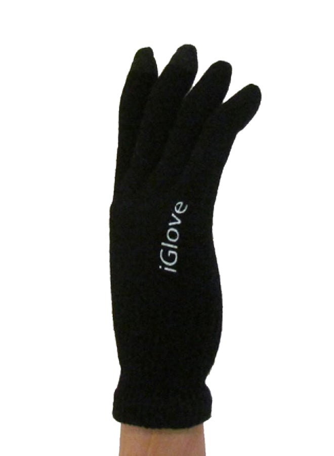 iGLOVE Interwoven Touch Screen Gloves Black - Image 3
