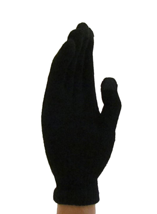 iGLOVE Interwoven Touch Screen Gloves Black - Image 4