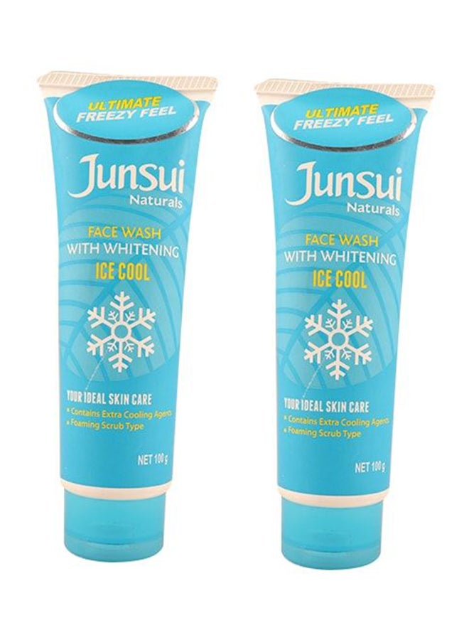 جونسوي غسول الوجه للتفتيح بانتعاش الثلج مكون من قطعتين 100جرام