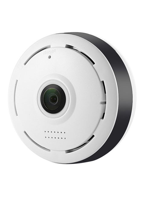 كاميرا مراقبة IP لاسلكية داخلية بدقة 960 بيكسل عالية الوضوح بزاوية تصوير 360 درجة مزودة بعدسات عين السمكة وخاصية الرؤية الليلية بالاشعة تحت الحمراء واتصال P2P وكاشف حركة طراز  HSY-P6 - مقبس أمريكي