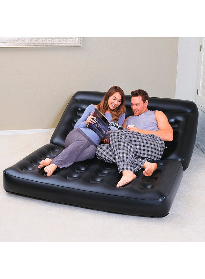Bestway Double 5-in-1 Multifunctional 2 Seater Couch -26-75054 Black 188x152x64cm  - Image 2