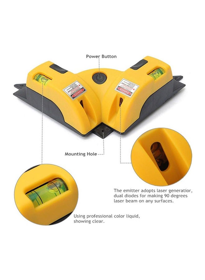 Generic Square Laser Level Yellow/Black 200x100x52mm  - Image 3
