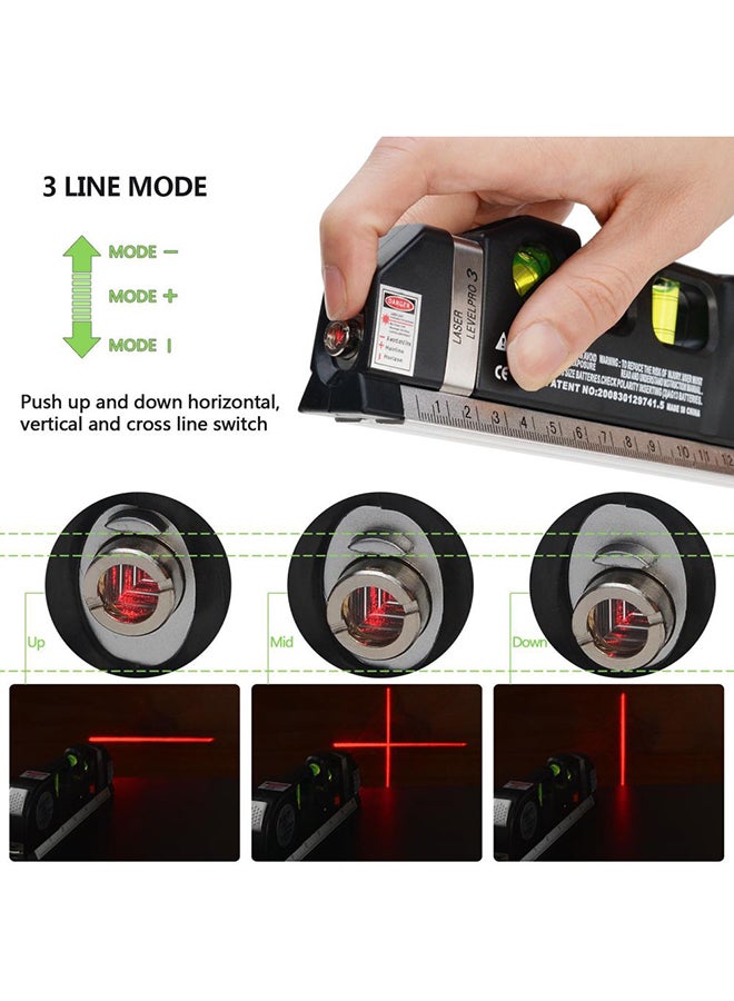 FIXIT Pro3 Laser Level Measuring Tape Black/White  - Image 2