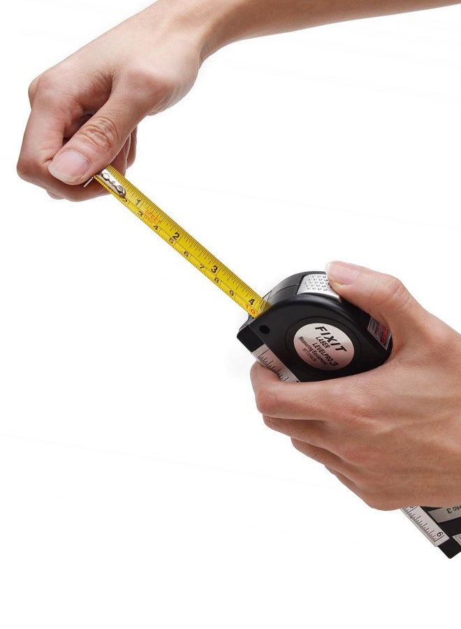 FIXIT Pro3 Laser Level Measuring Tape Black/White  - Image 4