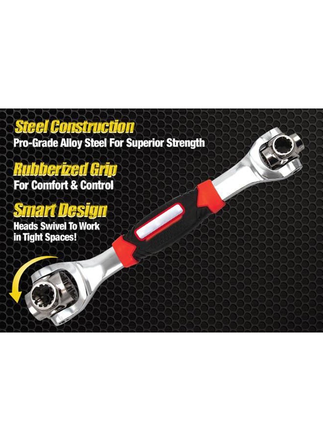 Generic - 48-In-1 Universal Multi-Socket Tiger Wrench Silver/Black/Red - Image 1