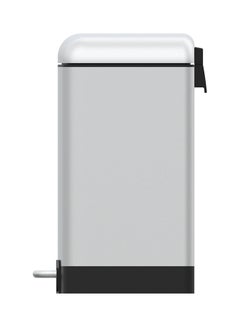 Cosmoplast 6-Liter Lumina Steel Waste Bin With Pedal Grey  - Image 2