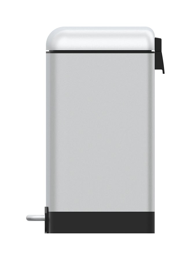 Cosmoplast 6-Liter Lumina Steel Waste Bin With Pedal Grey  - Image 2