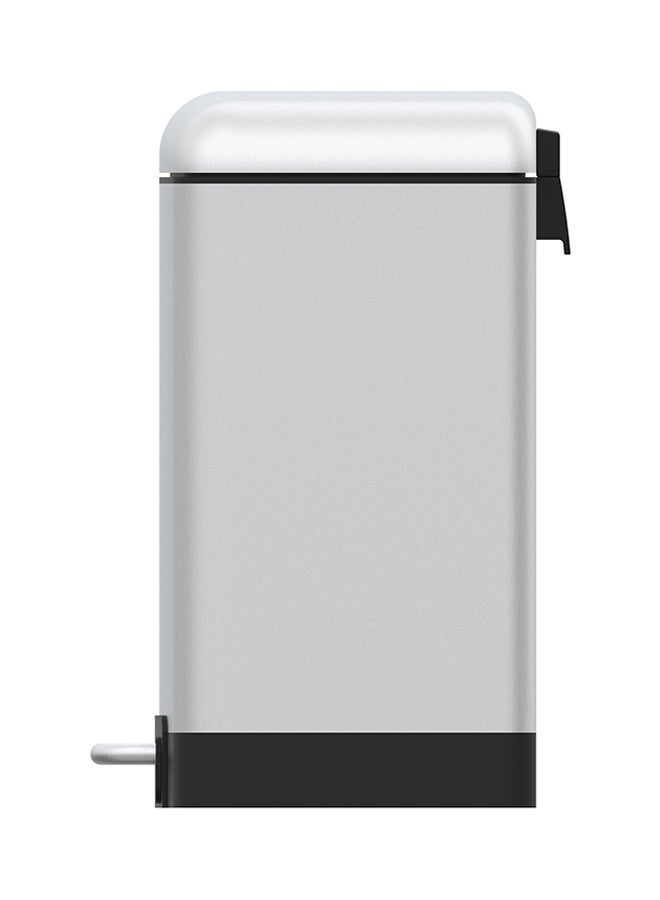 Cosmoplast Lumina Steel Waste Bin With Pedal Grey 12Liters  - Image 2