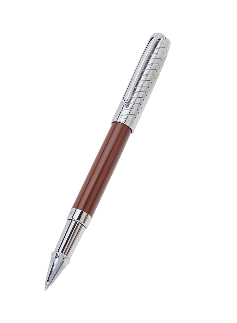 RENATO LANDINI Pioneer Rollerball Pen Maroon/Chrome  - Image 1