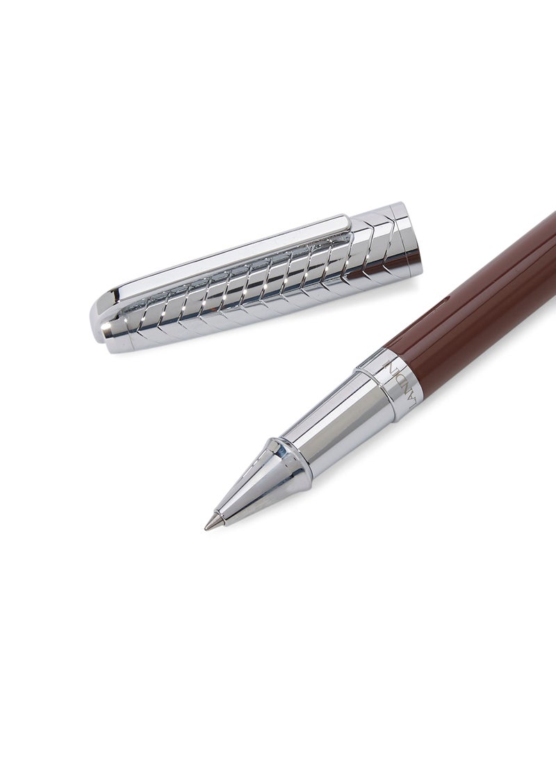 RENATO LANDINI Pioneer Rollerball Pen Maroon/Chrome  - Image 2