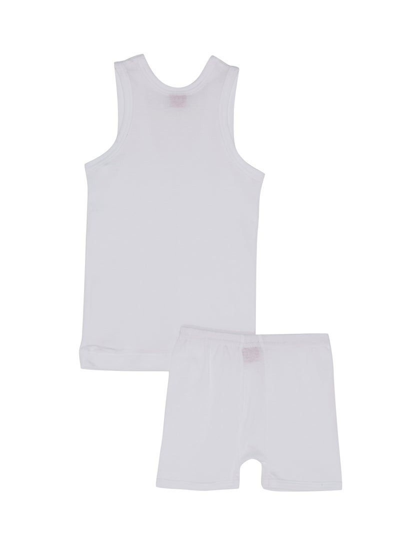 SLUGGER Cotton Vest And Boxer Underwear Set White  - Image 3