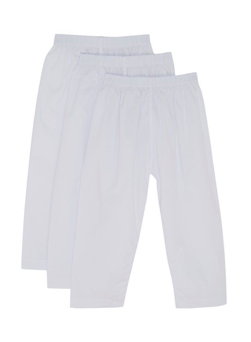 3-Piece Long Sarwal Pants White - v1544084999/N19160711A_1