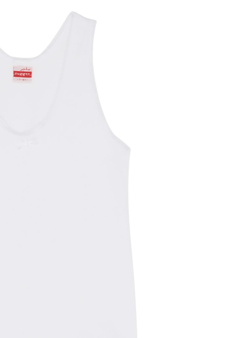 SLUGGER - Cotton Vest And Half Pant Underwear Set White - Image 1