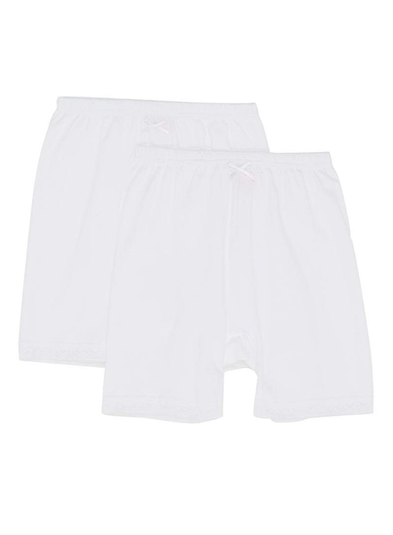 SLUGGER 2-Piece cotton Half Pants White  - Image 1