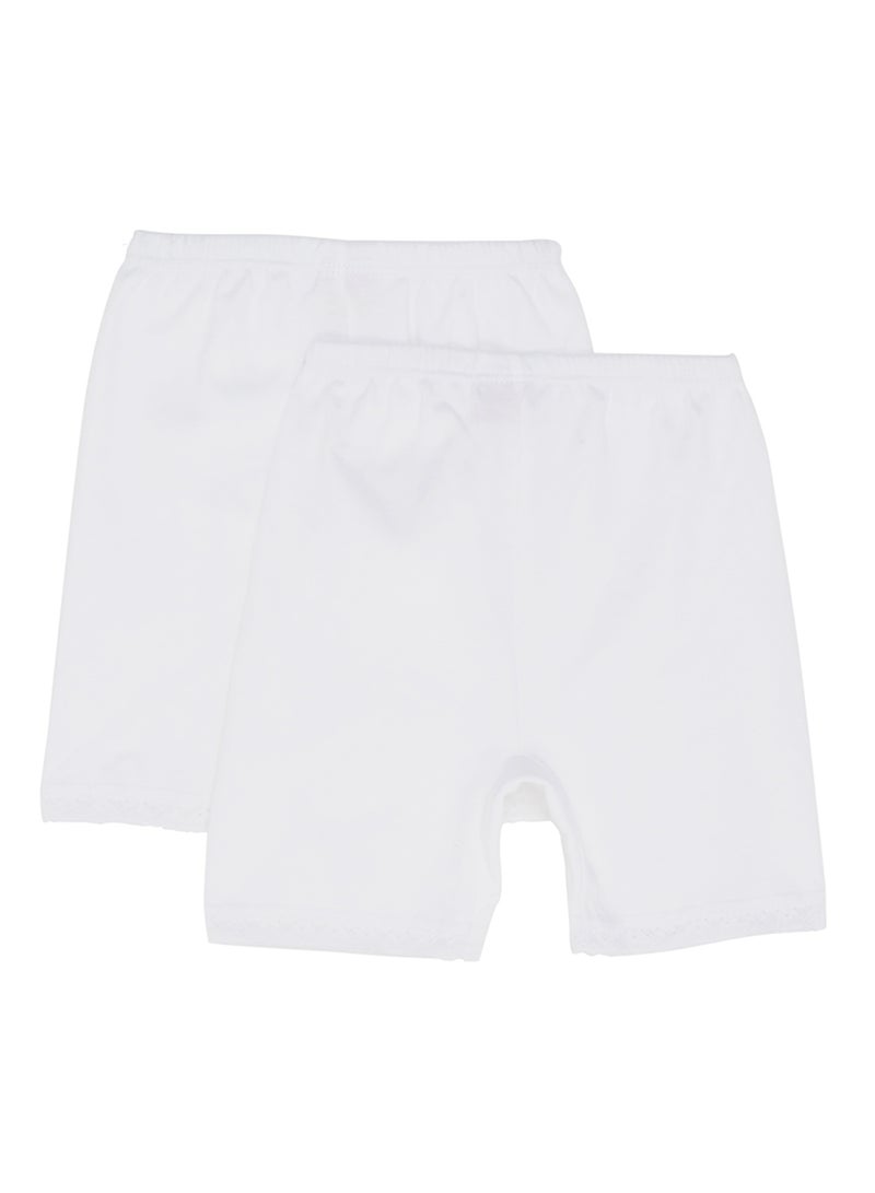 SLUGGER 2-Piece cotton Half Pants White  - Image 2