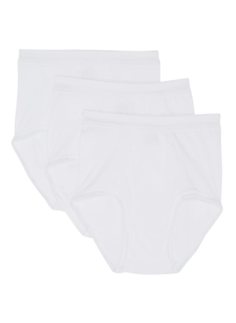 SLUGGER 3-Piece Cotton Briefs White  - Image 1