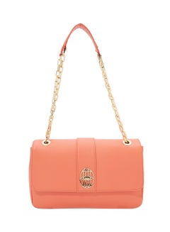 Magnet Closure Crossbody Bag Pink Coral