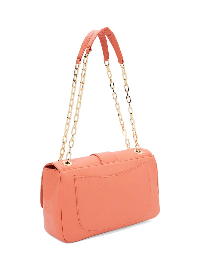 HANAH - Magnet Closure Crossbody Bag Pink Coral - Image 1