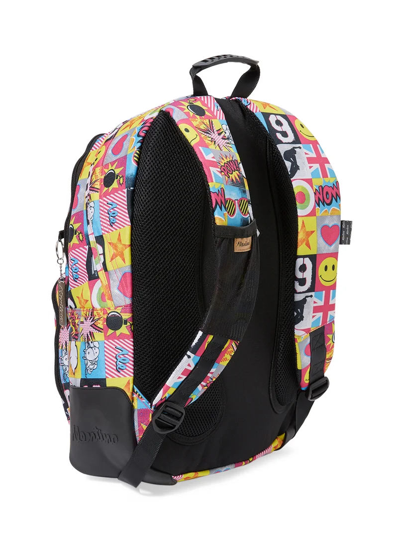 Alentino Goma-A British Multicolour Backpacks Black/Pink/Yellow