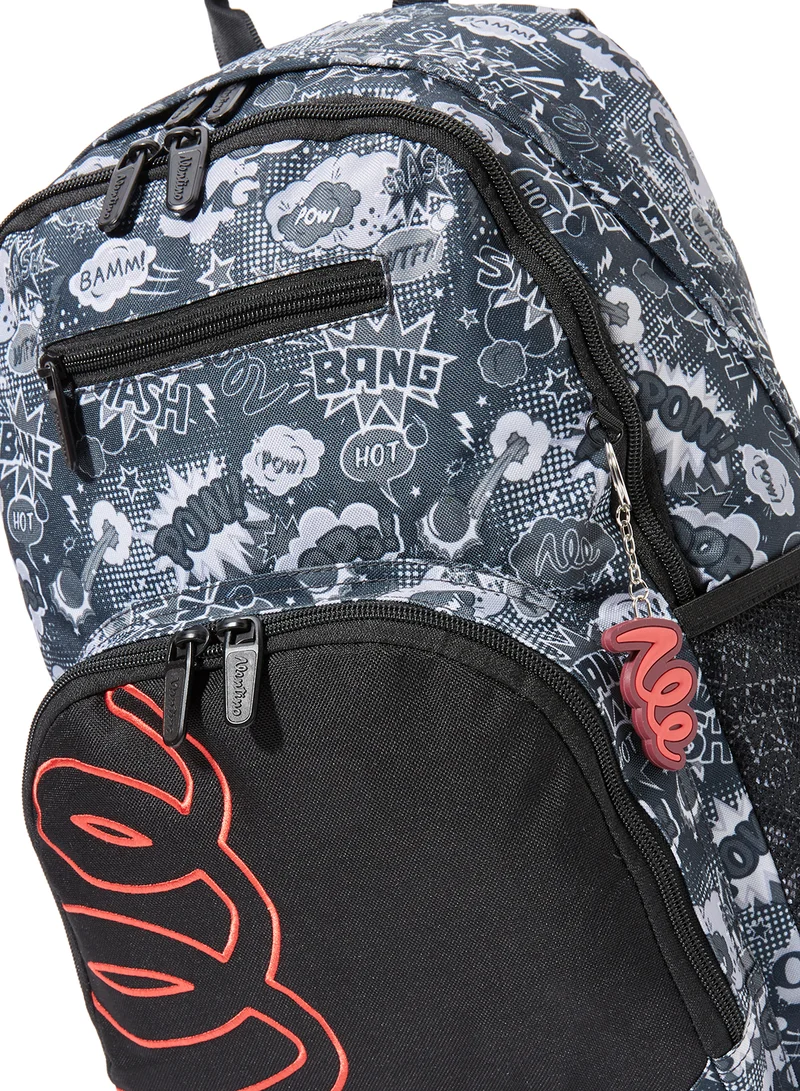 Alentino Genius-A18 Comic Multicolour Backpacks Black/Grey/White