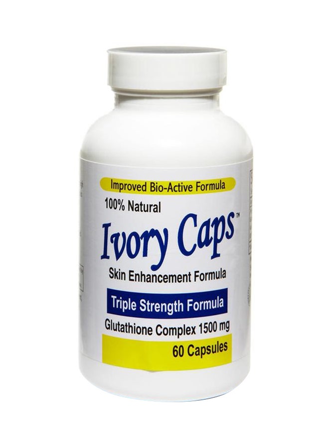 Ivory Caps - Glutathione 1500mg Skin Enhancement Formula - 60 Capsules - Image 1