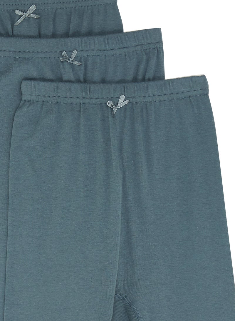 SLUGGER Pack Of 3 Lace Trim Leggings Grey  - Image 3