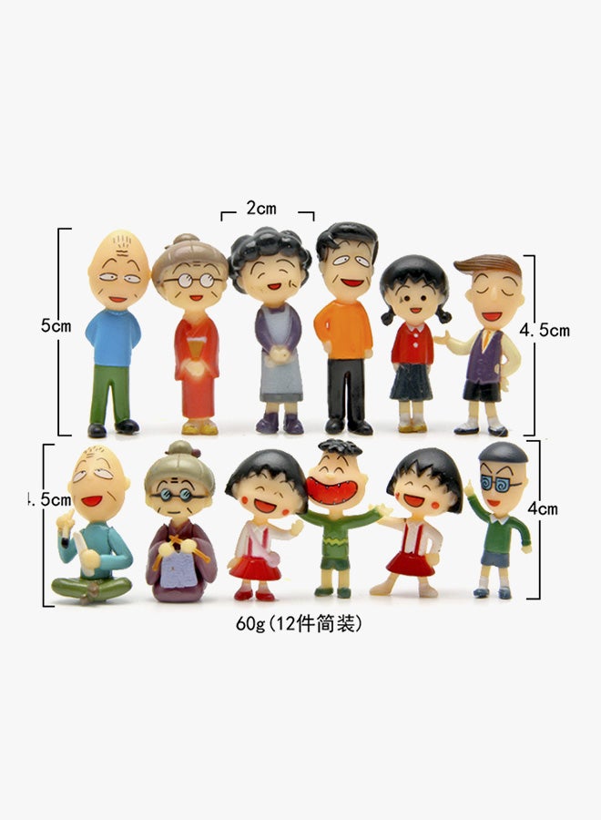 12-Piece Chibi Maruko Chan Figure Set  - Image 3