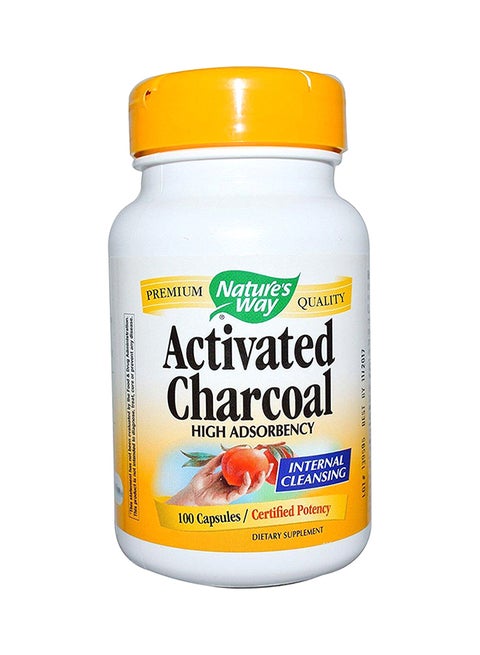 Activated Charcoal High Adsorbency - 100 Capsules