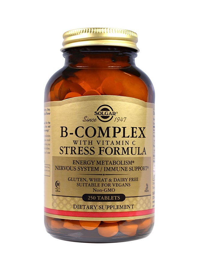 Solgar B-Complex With Vitamin C Stress Formula - 250 Tablets - Image 1