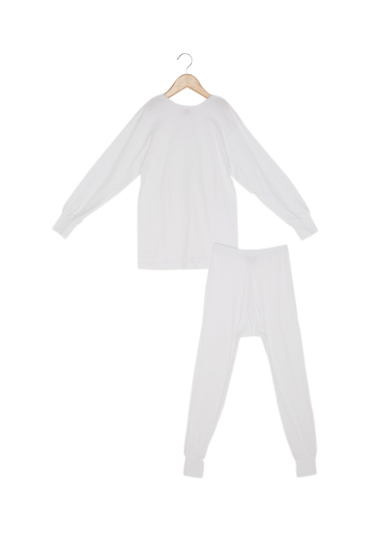 Cotton T-shirt And Pajama Set White - v1544108179/N19160738A_2