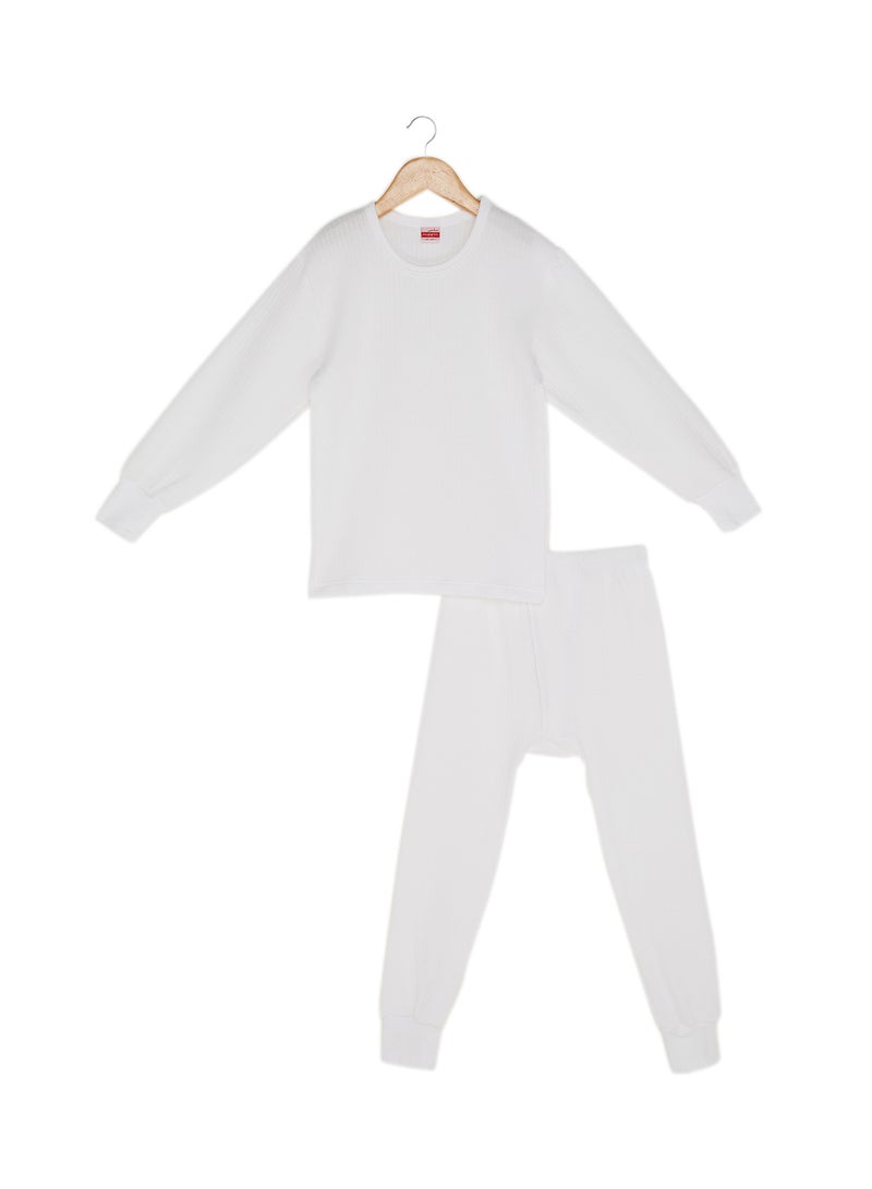 SLUGGER Cotton T-shirt And Pajama Set White - Image 1