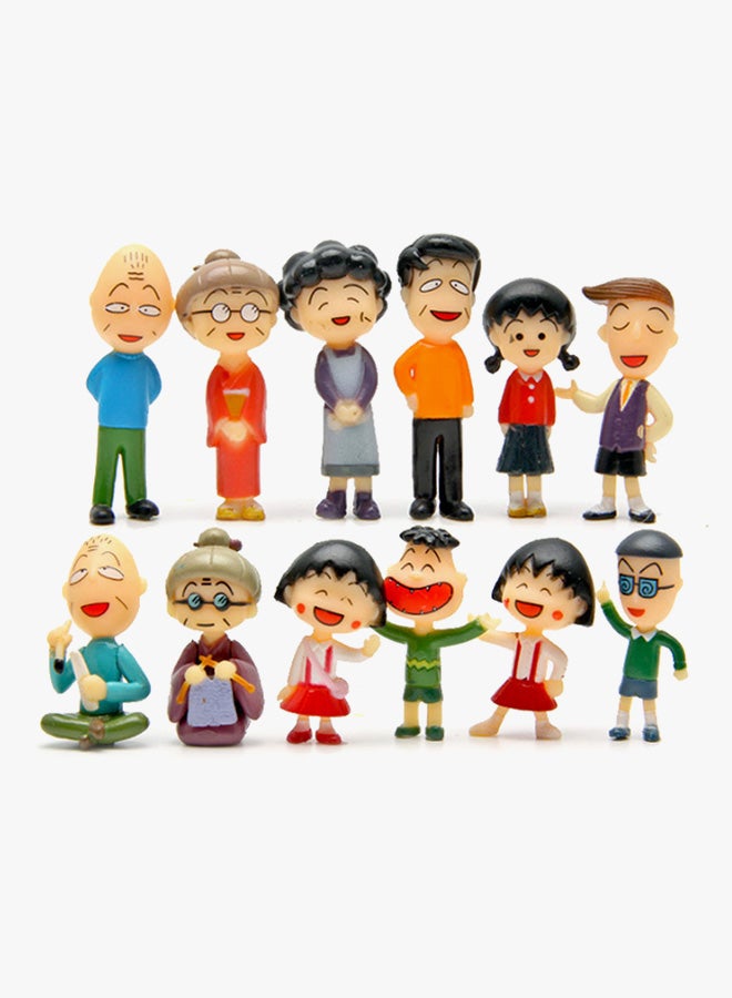 12-Piece Chibi Maruko Chan Figure Set  - Image 2