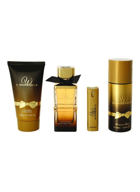 W Honorable Gift Set (EDP 100 ml, EDP Spray 10 ml, Shower Gel 100 ml, Deodorant Spray 150 ml)