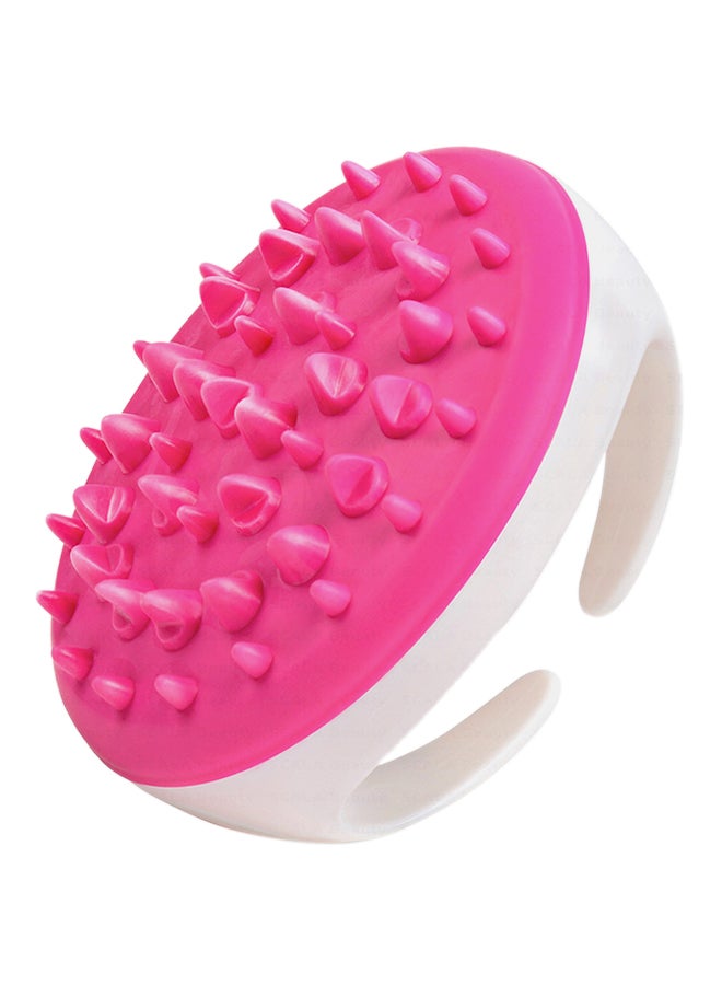 Scala Cellulite Massager And Remover Brush Mitt Pink/White 