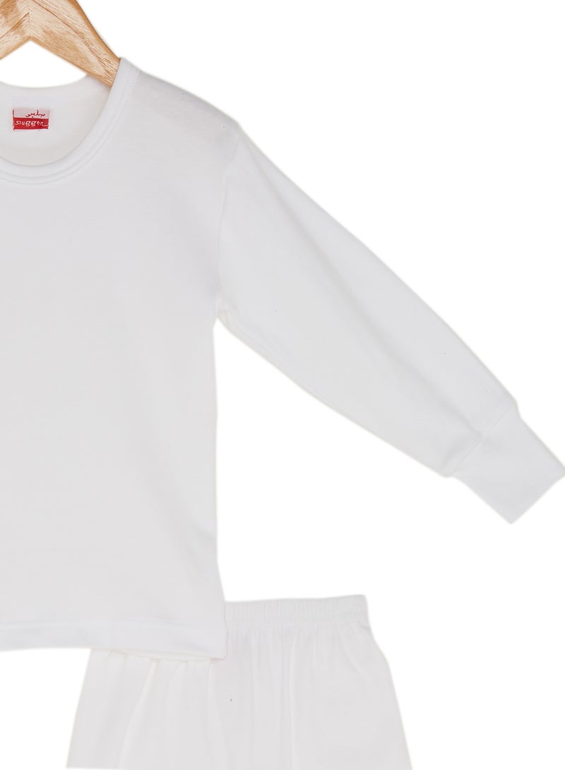 SLUGGER Cotton T-shirt And Pajama Set White - Image 3