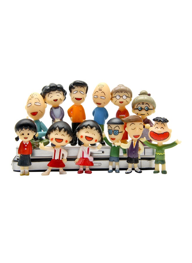 12-Piece Chibi Maruko Chan Figure Set  - Image 1