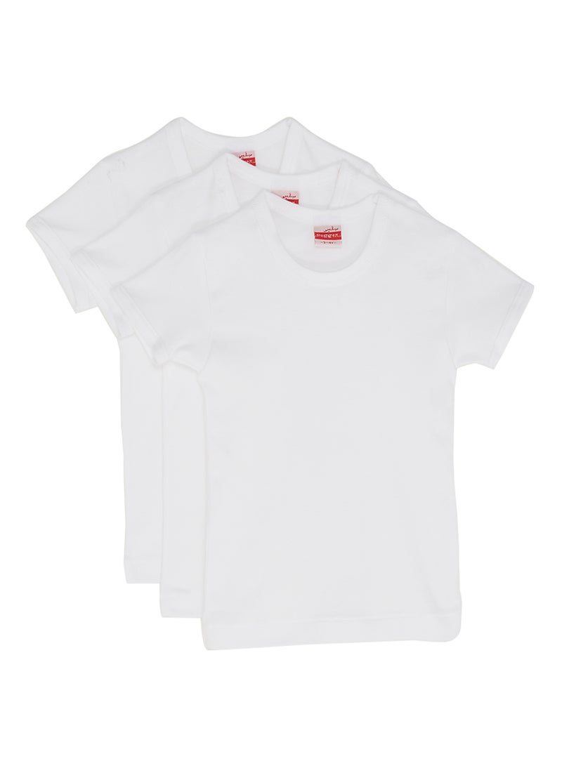 SLUGGER 3-Piece Cotton Round Neck Undershirt White - Image 1