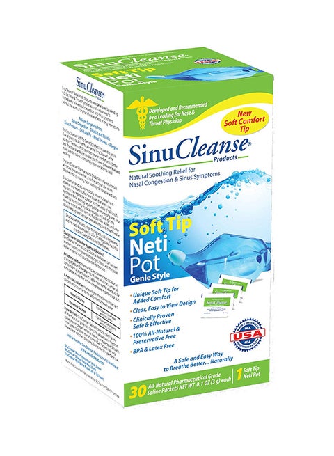 Soft Tip Neti Pot Nasal Wash System