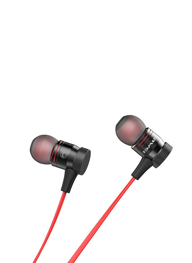 Awei Wireless Over-Neck Earphone Red - Image 3