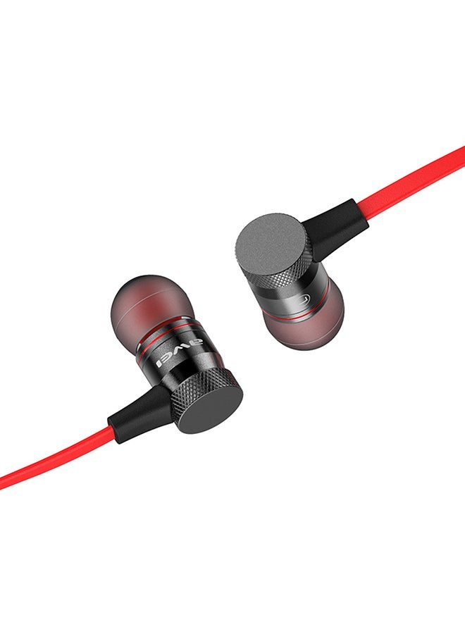 Awei Wireless Over-Neck Earphone Red - Image 4
