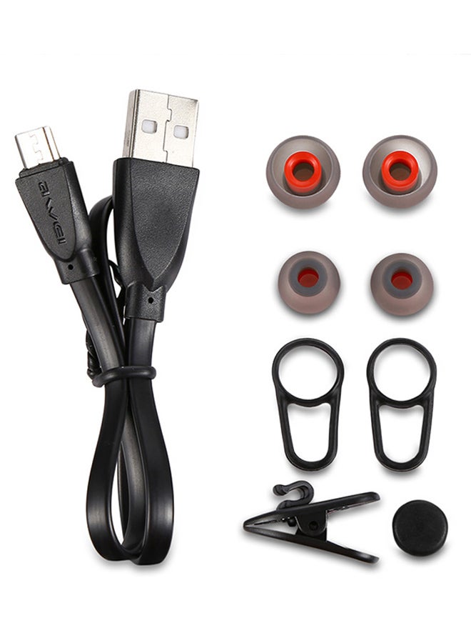 Awei Wireless Over-Neck Earphone Red - Image 5