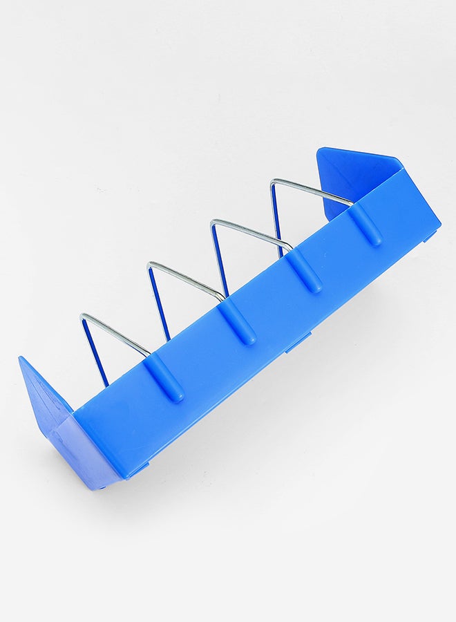 معلف للدواجن بإطار معدني أزرق / فضي - Image 2