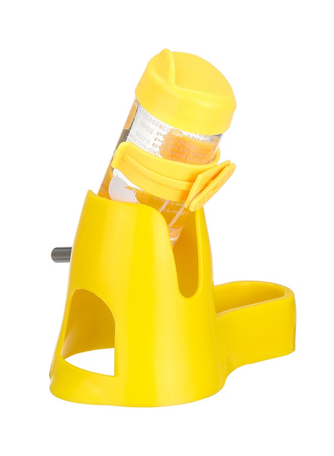 زجاجة مياه بلاستيكية قابلة لإعادة التصنيع أصفر/شفاف 80ملليلتر - Image 3