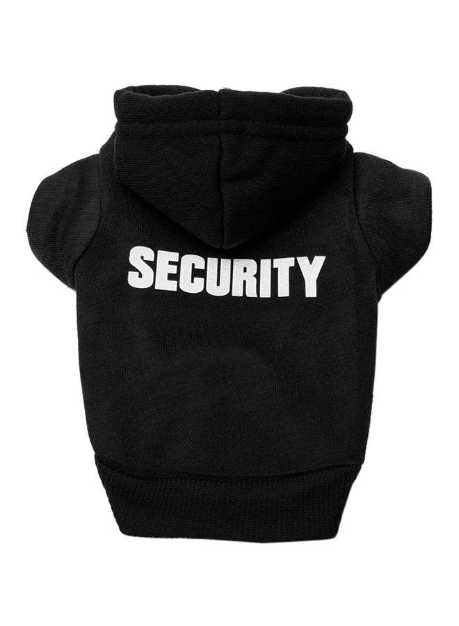 هودي للحيوان الأليف مطبوع بكلمة 'Security' أسود/ أبيض - Image 2