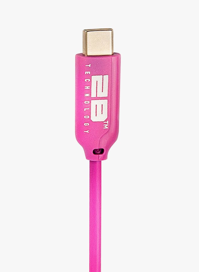 2B USB Type-C Data Sync And Charging Cable Purple - Image 2