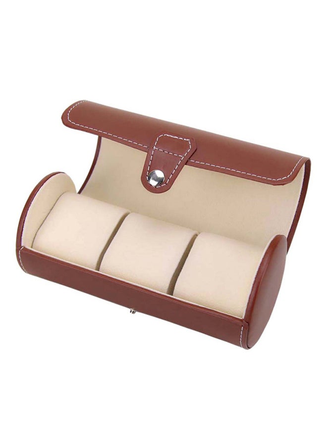 Sanda 3-Slot PU Leather Watch Box QJ1533C - Image 2
