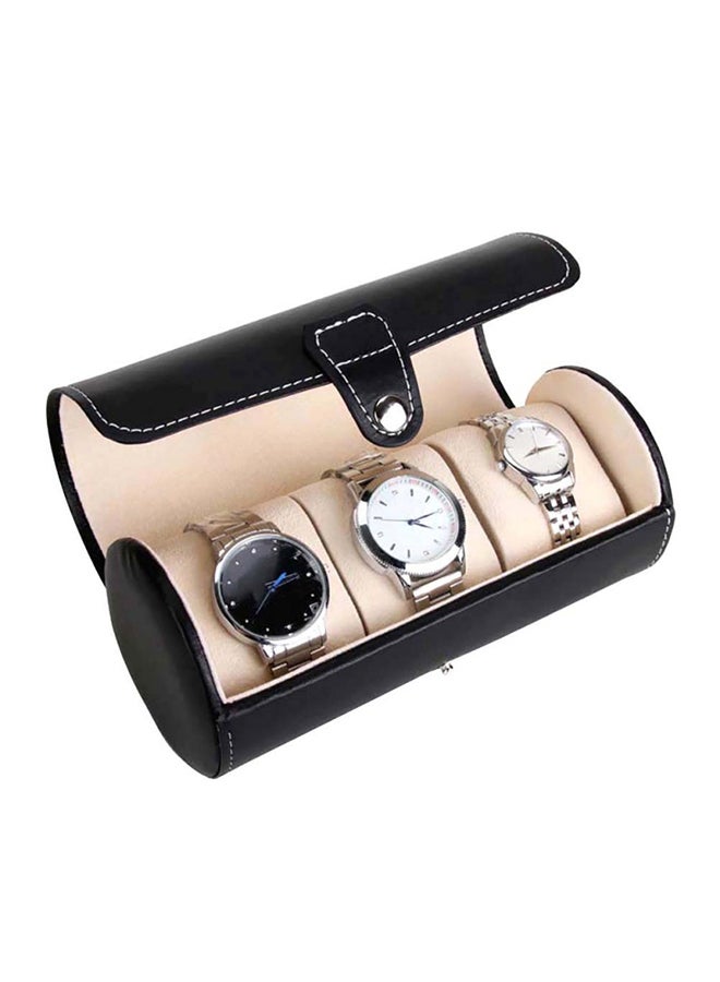 Sanda unisex 3-Slot PU Leather Watch box QJ1533B - Image 3
