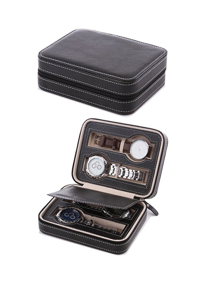 Sanda - 4-Grid PU Leather Watch Box QJ1535B4 - Image 1