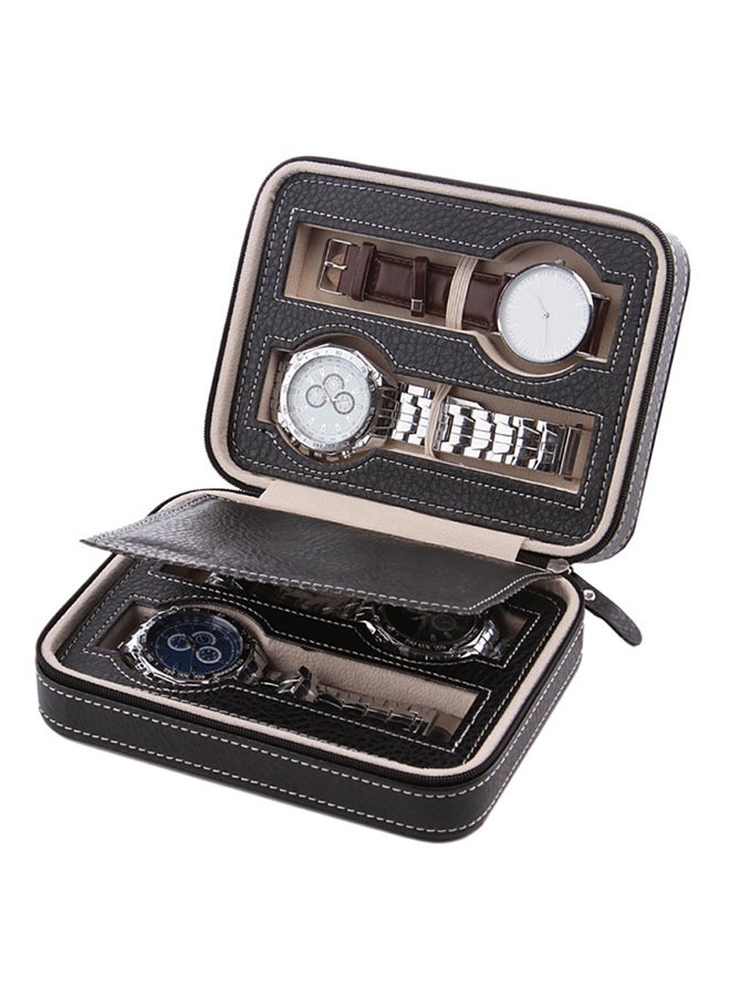 Sanda - 4-Grid PU Leather Watch Box QJ1535B4 - Image 1